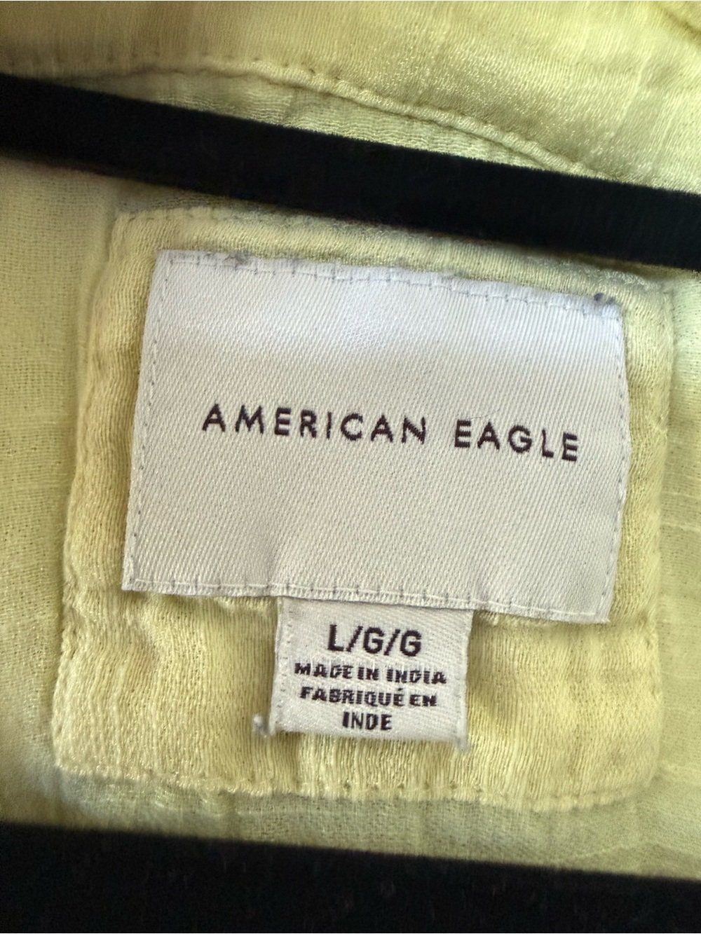 American Eagle Outfitters Light Yellow Button-Down Shirt - Picture 4 of 5